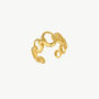 Chain Link Embrace Gold Plated Ring, thumbnail 1 of 4