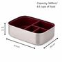 Stainless Steel Lunchbox With Organisers Burgundy, thumbnail 3 of 9