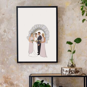 Personalised Wedding Venue Illustration Print, 4 of 7