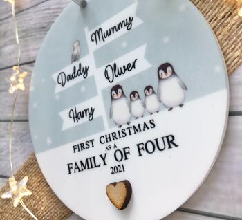 2022 First Christmas As A Family Of Four Decoration, 2 of 3