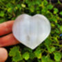 Medium Selenite Heart, thumbnail 6 of 9
