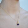 February Birthstone Amethyst Crystal Necklace, thumbnail 1 of 6