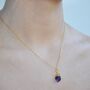 February Birthstone Amethyst Crystal Necklace, thumbnail 1 of 5