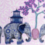 Chinoiserie Elephants, Pink And Blue Lampshade, thumbnail 8 of 9