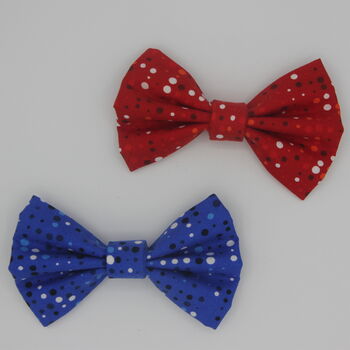 Blue Bubbles Dog Bow Tie, 3 of 3