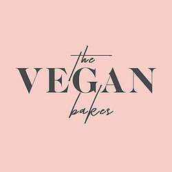 The Vegan Bakes pink & dark grey logo