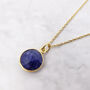 18ct Gold Vermeil Plated Blue Sapphire Necklace, thumbnail 1 of 3