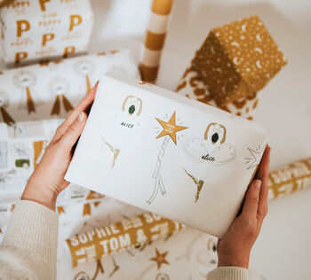Personalised Christmas Angel Wrapping Paper, 3 of 3