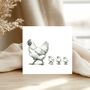 Chickens And Hens Countryside Greeting Card, thumbnail 1 of 6