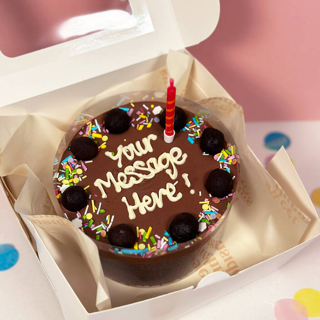 The Personalised Birthday Brownie Cake, 1 of 2