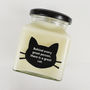 Cat Slogan Scented Candle, thumbnail 2 of 5