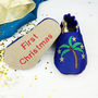 Personalised Tropical Flamingo Christmas Baby Shoes, thumbnail 2 of 6