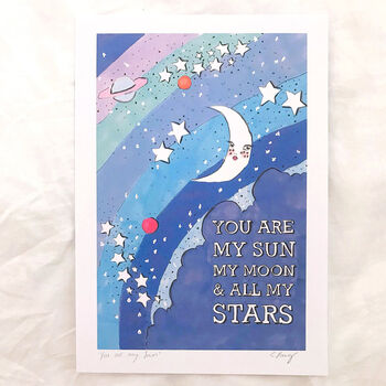 'You Are My Sun' Illustrated Print, 6 of 7