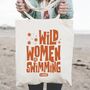 Wild Women Go Swimming Tote Bag, thumbnail 1 of 3