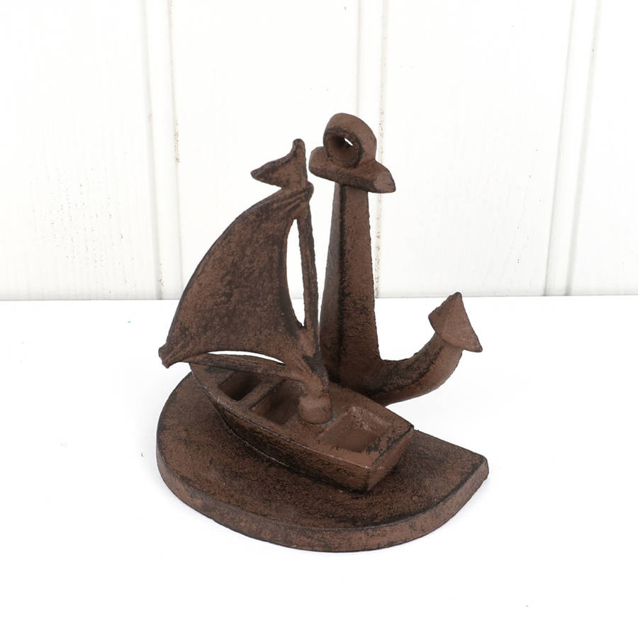 cast iron nautical anchor door stop by dibor | notonthehighstreet.com