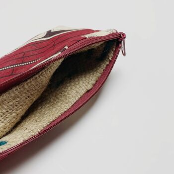 Ruby Red African Print Pouch, 2 of 3
