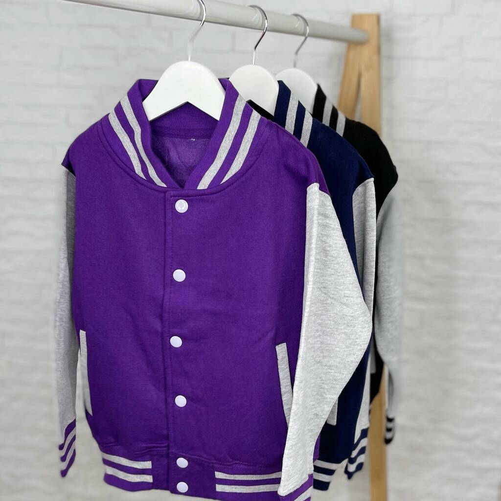 Kids Personalised Varsity Jacket By Lovetree Design