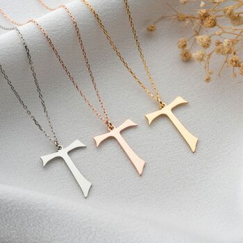 Saint Francis Tau Cross Necklace, 5 of 9