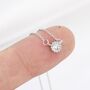 Sterling Silver Tiny Birthstone Cz Necklace, thumbnail 2 of 11