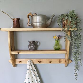 Wooden Wall Shelf With Shaker Pegs, 5 of 5