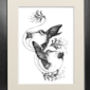 'Hummingbirds And Honeysuckle' Fine Art Print, thumbnail 5 of 7