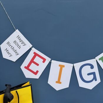 Personalised Eighty Birthday Banner : 80th Birthday Party Decoration, 2 of 7