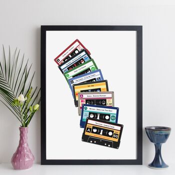 Personalised Cassette Print Music Lover Gift, 5 of 7