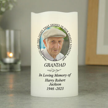 Personalised Light In Our Hearts Memorial LED Candle, 6 of 6