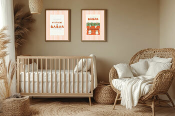 Babar The Elephant Set Of Two Tennis Art Prints, 2 of 4