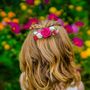 Bright Pink And White Floral Flower Girl Hair Clip, thumbnail 1 of 8