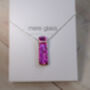 Purple Fused Glass Necklace And Earrings Jewellery Set, thumbnail 4 of 12