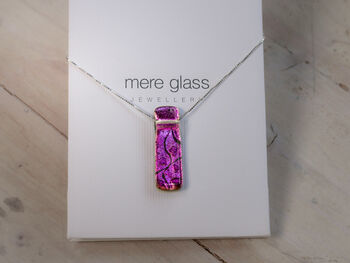 Purple Fused Glass Necklace And Earrings Jewellery Set, 4 of 12