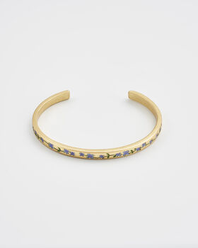 Gold Forget Me Not Bangle, 3 of 9