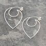 Contemporary Heart Drop Earrings, thumbnail 1 of 4