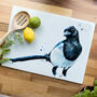 Inky Magpie Glass Worktop Saver, thumbnail 4 of 6
