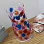 Ditsy Floral Hand Painted Small Glass Vase, thumbnail 2 of 6