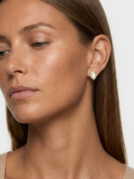 Sterling Silver Pearl Oval Stud Earrings, Women's Jewellery, 2 of 3