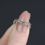 Dotted Chevron Sterling Silver Ring, thumbnail 1 of 4