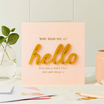 You Had Me At Hello Word Trinket Card, 3 of 6