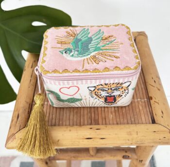 Embroidered Tattoo Decorated Jewellery Box, 8 of 10