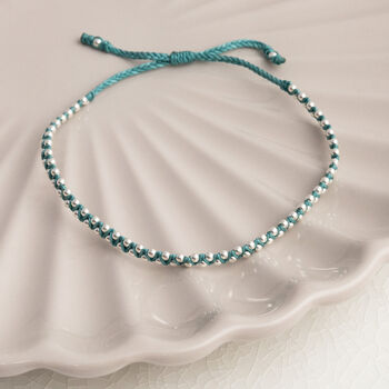 Sterling Silver Double Ball Friendship Bracelet, 4 of 12