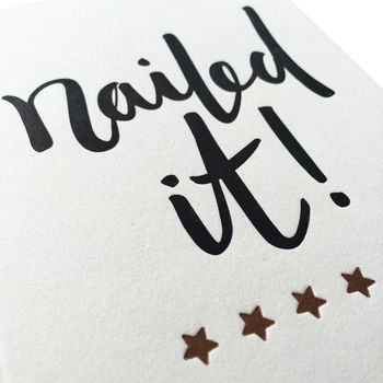 'Nailed It' Letterpress Congratulations Card, 3 of 4