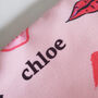 Lip Print Personalised Wash Bag, thumbnail 2 of 5