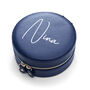 Personalised Blue Round Jewellery Case, thumbnail 4 of 6