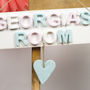 Personalised Room Sign Name Plaque With Heart, thumbnail 2 of 3