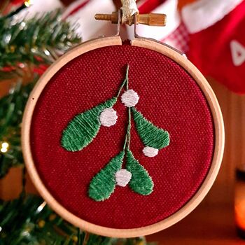 Mistletoe Bauble Embroidery Kit, 2 of 5