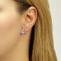 Unicorn Stud Earrings With Rainbow Ear Jackets, thumbnail 4 of 9