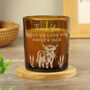 Highland Cow Amber Thank You Candle, thumbnail 1 of 2