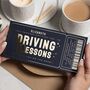 Personalised Gold Foil Driving Lessons Birthday Voucher, thumbnail 1 of 9