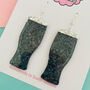 Pint Glass Glitter Resin Earrings, thumbnail 2 of 2